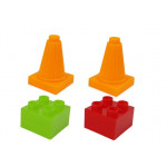 Smetiarske auto s príslušenstvom, stavebnica RC - zelené